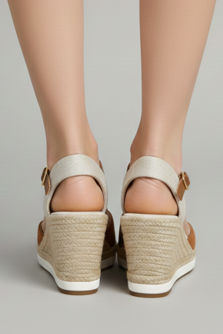 Elegant Espadrille Sandals | Women's Closed-Toe Design with Slingback Strap | Stylish Comfort for Summer Adventures