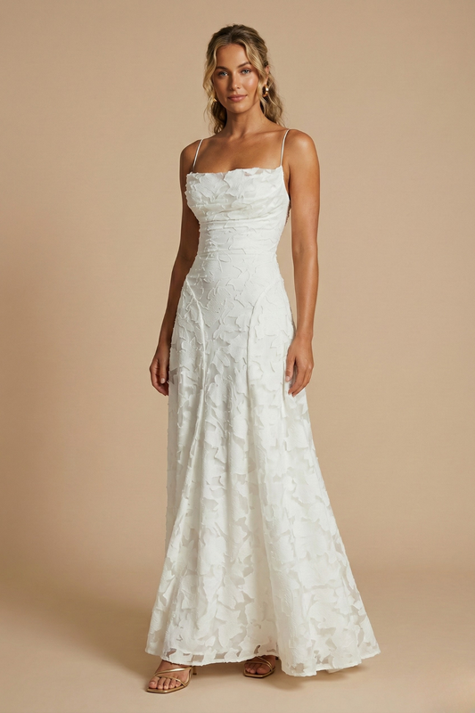 Elegant Floral Maxi Dress | Women's Formal Dress with Fitted Bodice for Timeless Style
