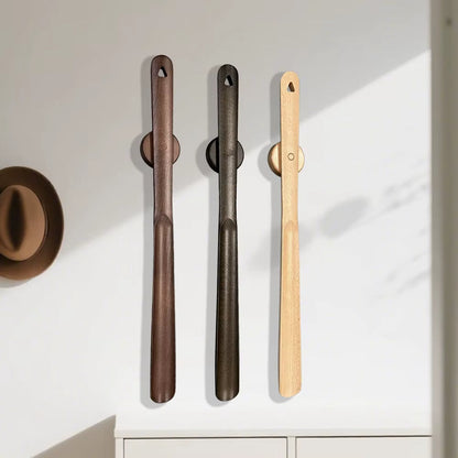 Elegant Home | Long Handled Shoehorn with Magnetic Wall Mount | Effortless Shoe Dressing Aid