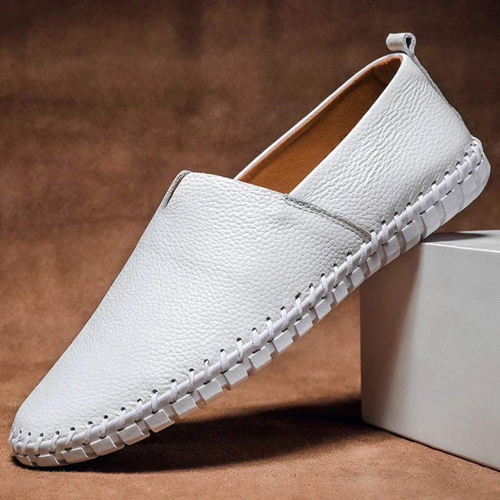Elegant Loafers | Black Leather Slip-Ons with Cushioned Insole | Comfortable Footwear for Women
