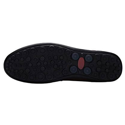 Elegant Loafers | Black Leather Slip-Ons with Perforated Design | Stylish Comfort for Women