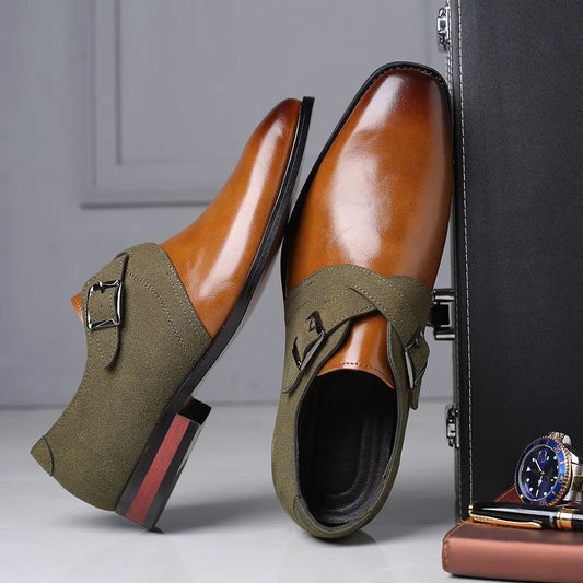 Elegant Suede Loafers for Women with Double Buckle Design | All-Day Comfort and Sophisticated Style