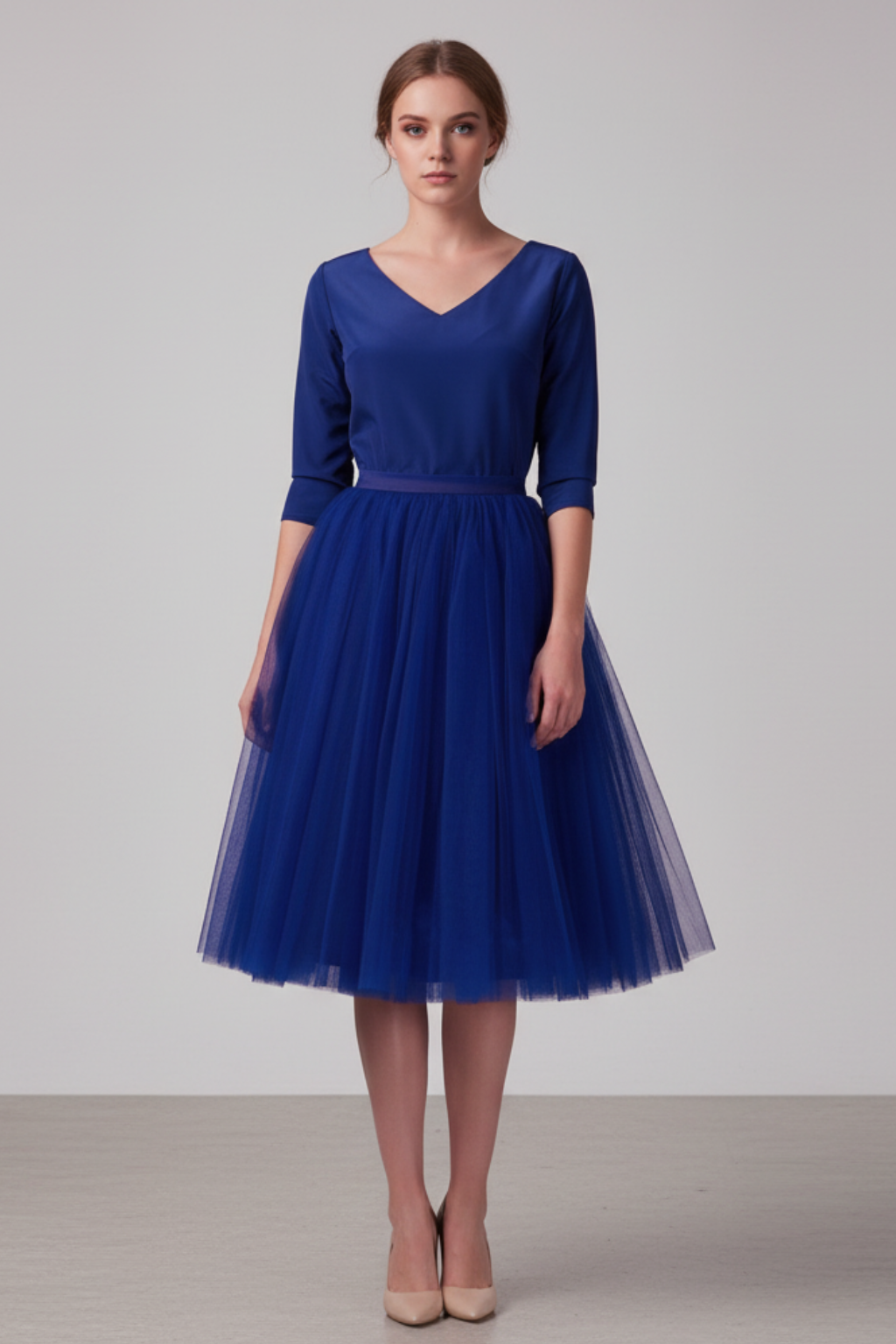 Elegant Tulle | Women's Midi Skirt with Multi-Layer Design | Flattering A-Line for Versatile Style