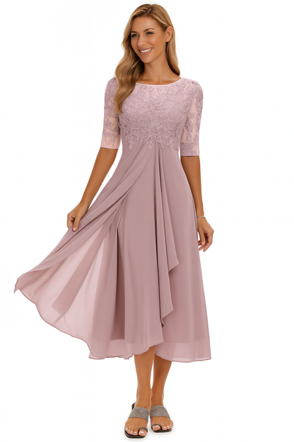 Elegant Women's A-Line Midi Dress for Summer with Flattering Silhouette | Lightweight & Breathable Fabric for Effortless Style
