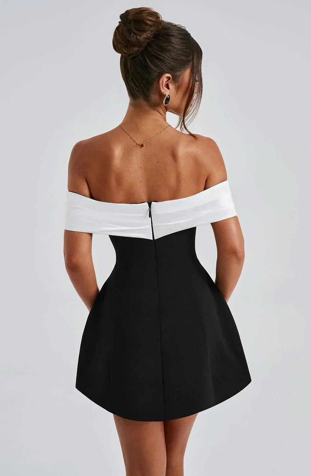 Elegant Women's Cocktail Mini Dress with Oversized Bow | Stunning Off-Shoulder Design for Effortless Chic Looks