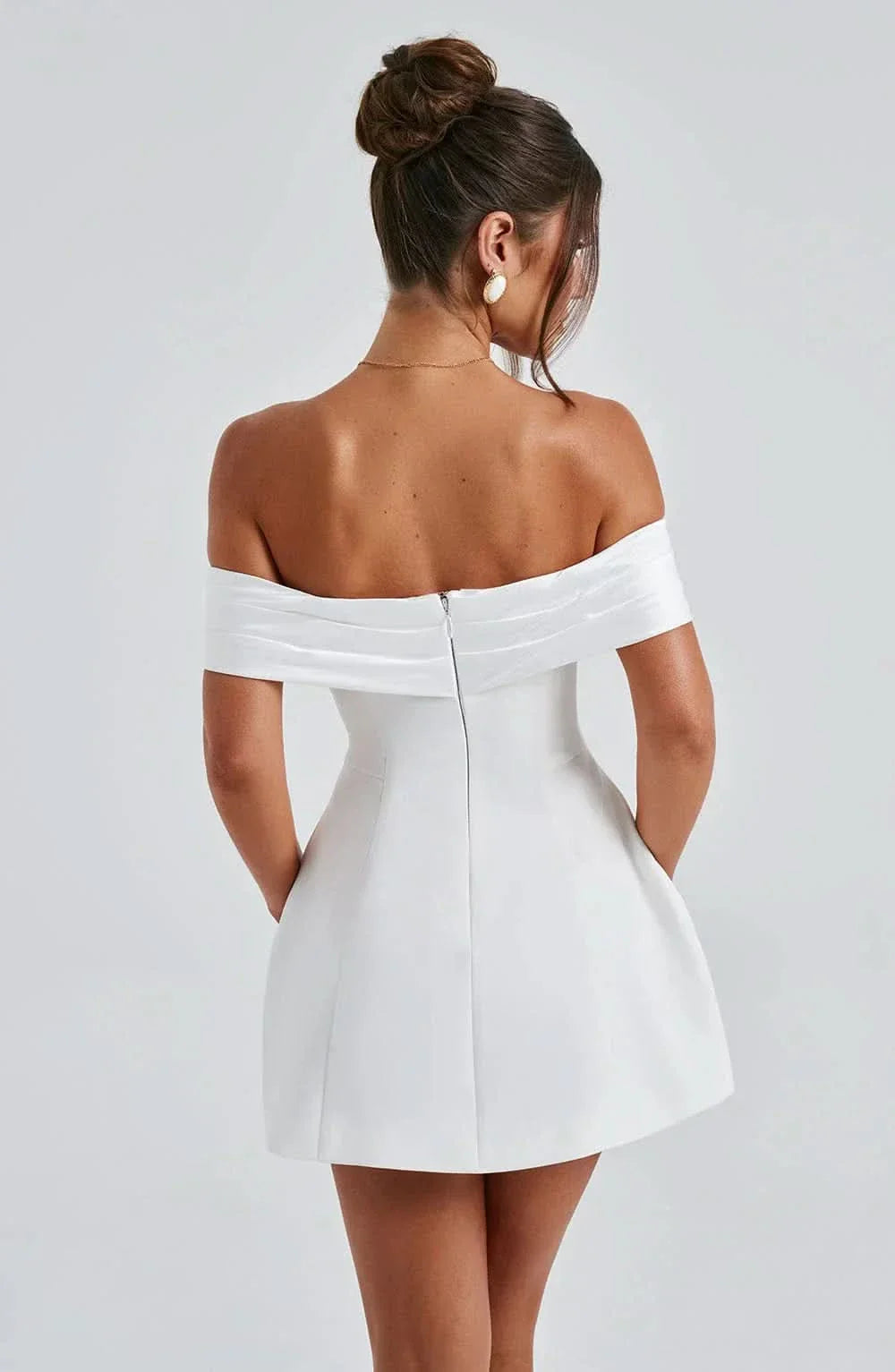 Elegant Women's Cocktail Mini Dress with Oversized Bow | Stunning Off-Shoulder Design for Effortless Chic Looks