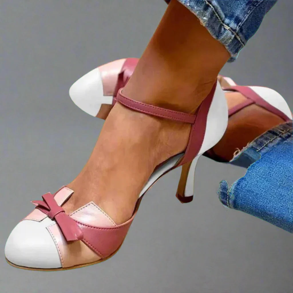 Elegant Women's Pumps with Bow Straps & Medium Heel | Timeless Style for Any Occasion