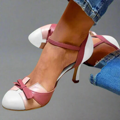 Elegant Women's Pumps with Bow Straps & Medium Heel | Timeless Style for Any Occasion