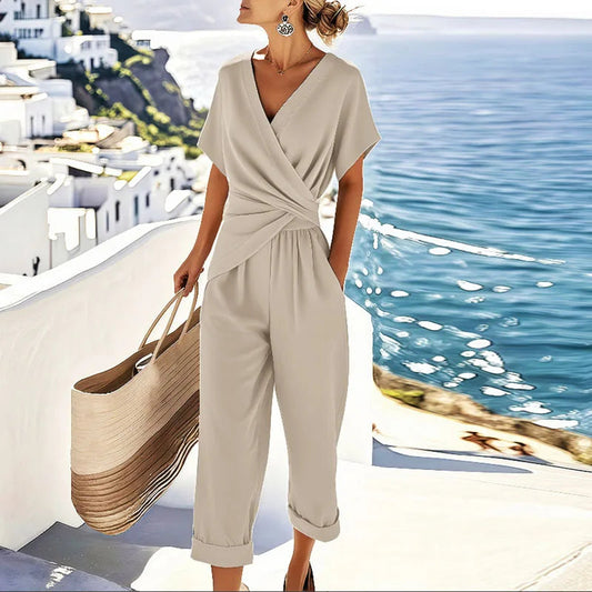 Elegant Women's Set | Two-Piece Set with Flattering Wrap-Front Design | Versatile Outfit for Effortless Style