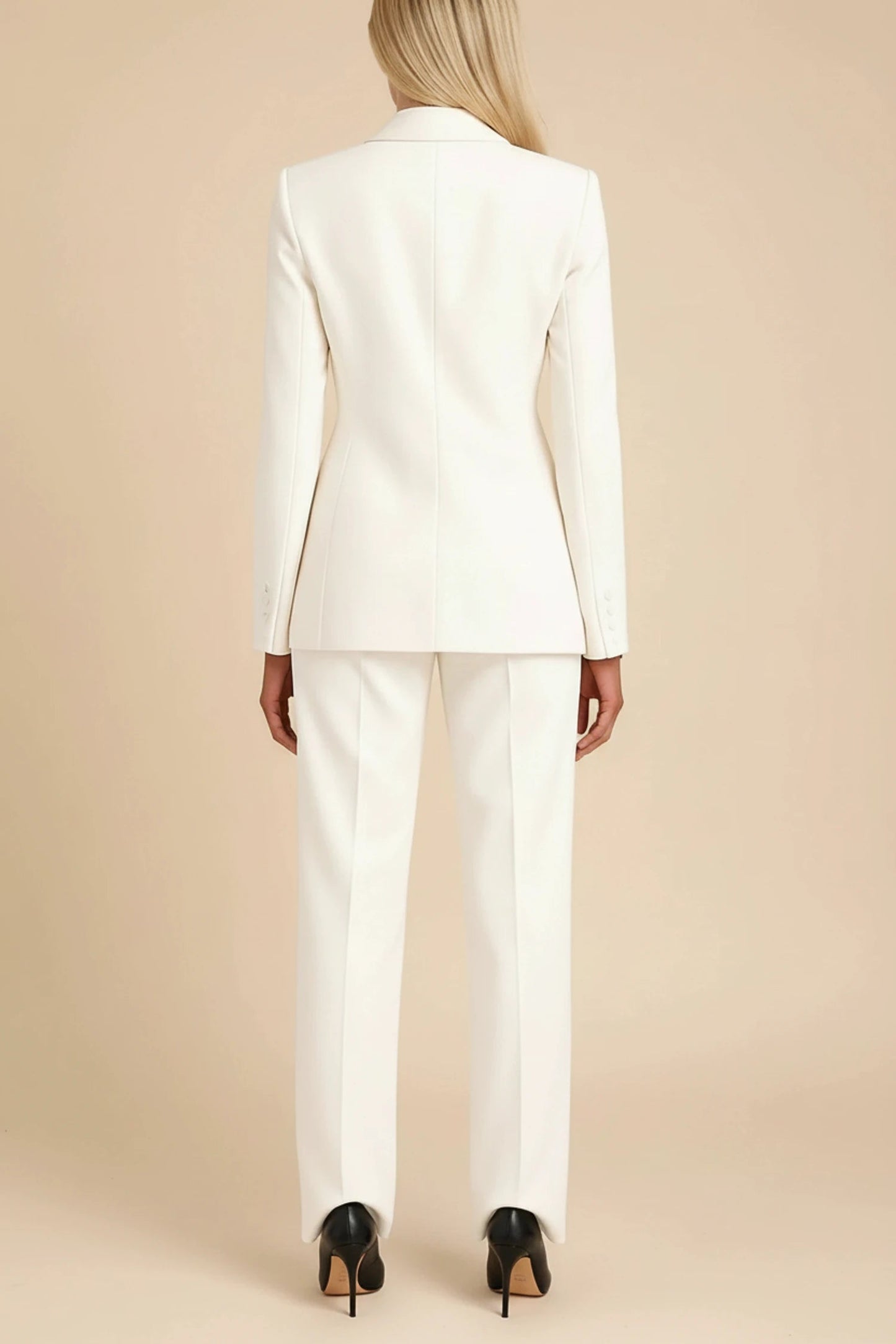 Elegant Women's Suit | Tailored Pant Suit Set with Wide-Leg Pants for Effortless Professional Style
