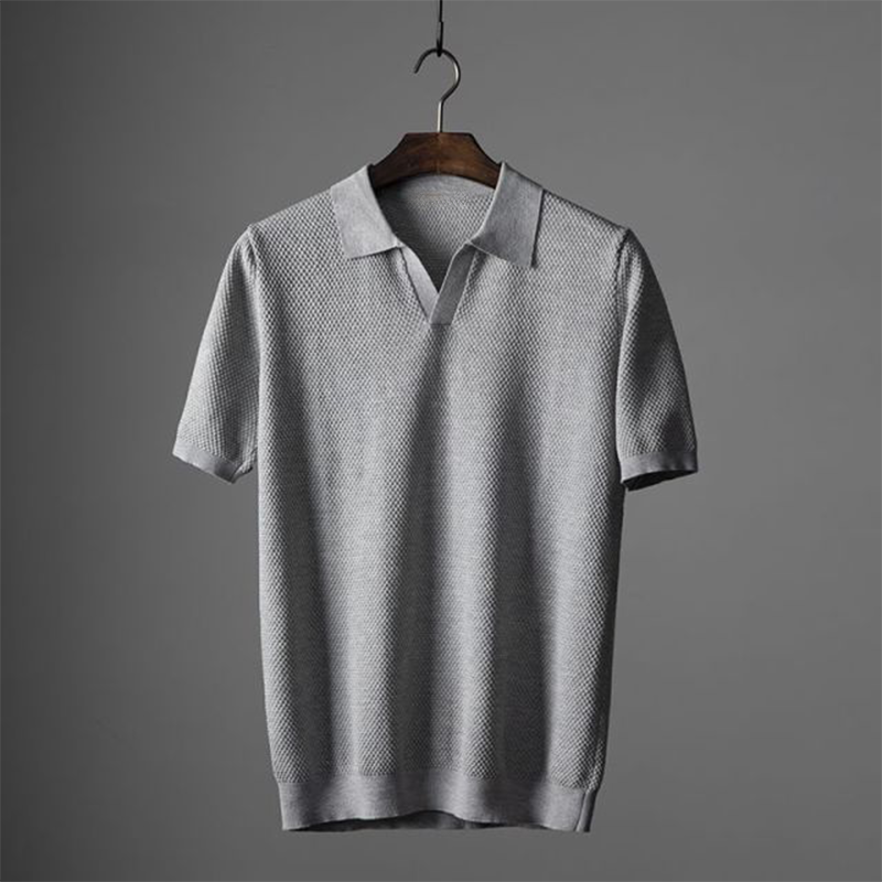 Elevated Essentials | Men's Polo Shirt with Textured Fabric | Versatile Summer Staple for Effortless Style