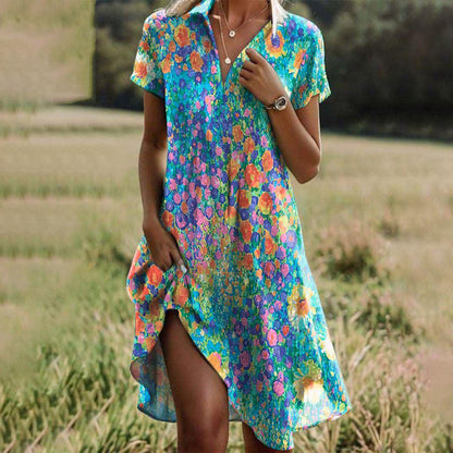 Ella Collection | Women's Dress in Boho Chic Style with Flowing Silhouette | Lightweight Summer Dress for Effortless Elegance