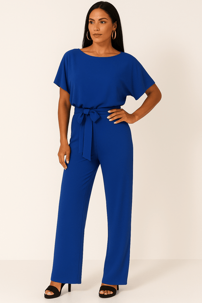 Elva | Elegant Jumpsuit for Women with Adjustable Tie Belt | Flattering Fit for All Occasions