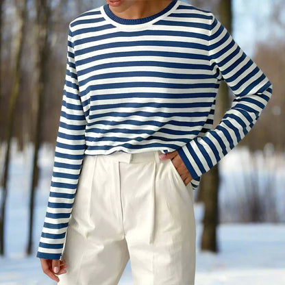 Essential Collection | Women's Top with Relaxed Fit & Timeless Striped Design | Comfortable Everyday Wear