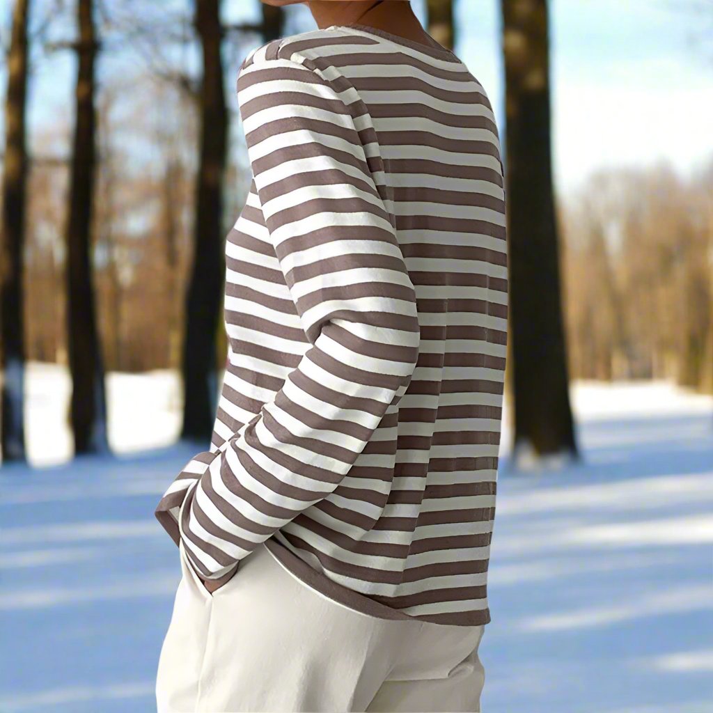 Essential Collection | Women's Top with Relaxed Fit & Timeless Striped Design | Comfortable Everyday Wear