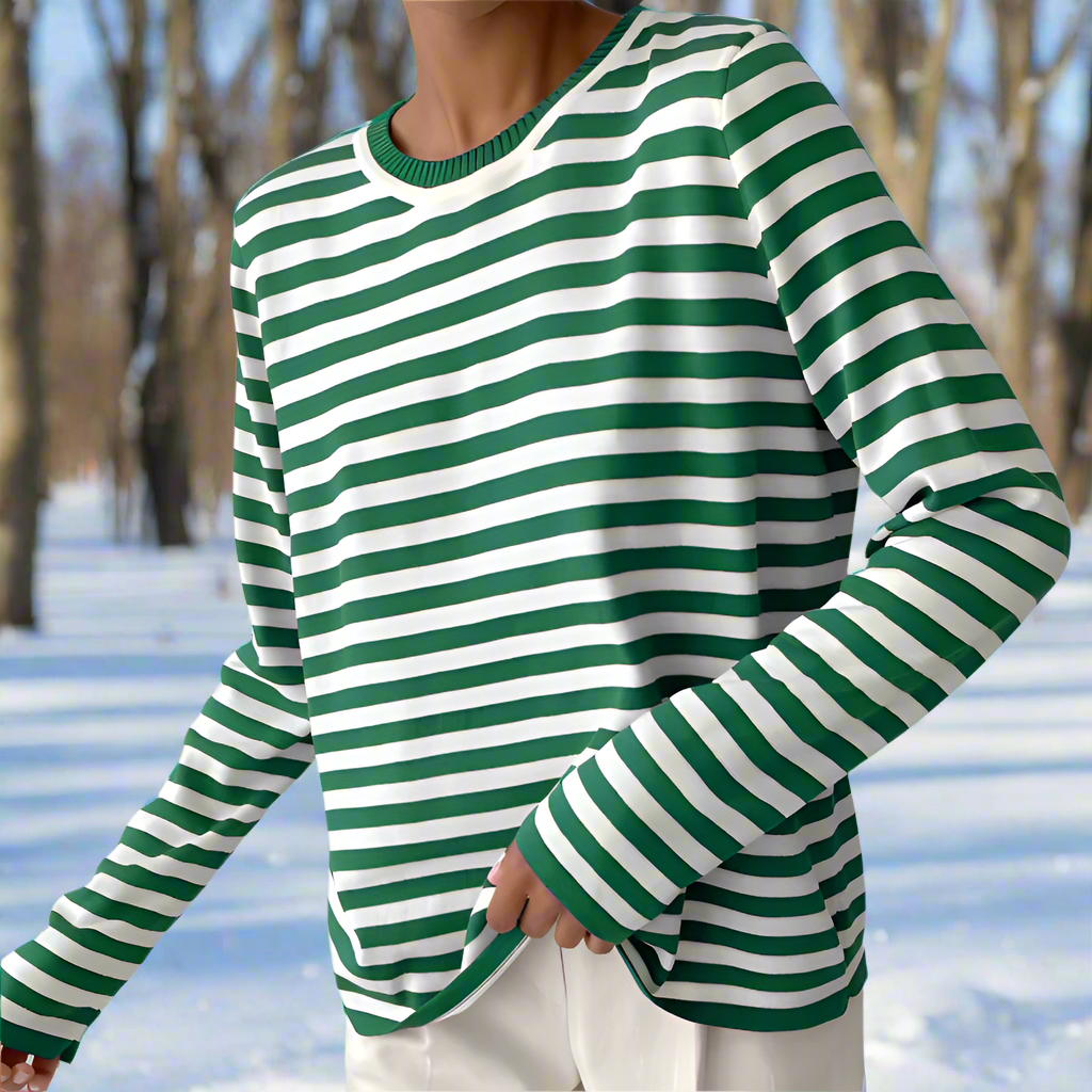 Essential Collection | Women's Top with Relaxed Fit & Timeless Striped Design | Comfortable Everyday Wear