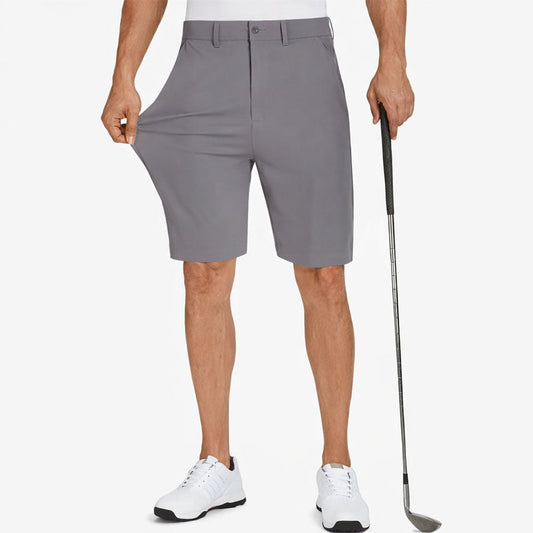 Felix Grant | Men's Golf Shorts with Flat-Front Design & Knee-Length Comfort | Stylish Fit for Course and Practice