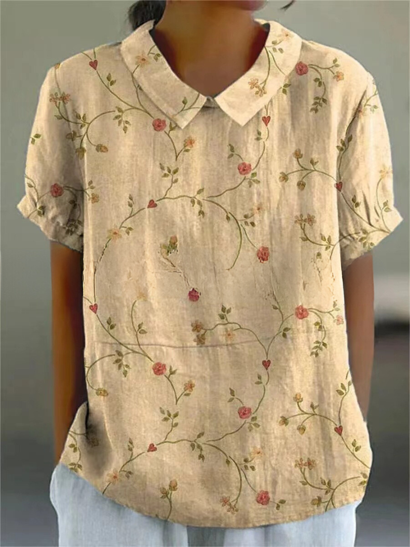 Floral Blouse for Women — Lightweight Relaxed Fit Summer Shirt 6