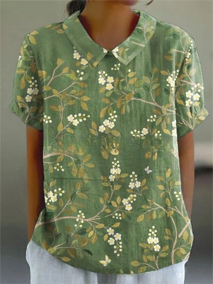 Floral Blouse for Women — Lightweight Relaxed Fit Summer Shirt 4