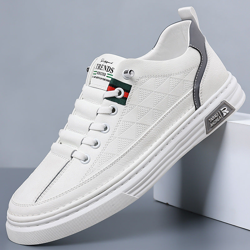 Genuine Leather Sneakers with Cushioned Sole | Breathable Comfort for All-Day Wear