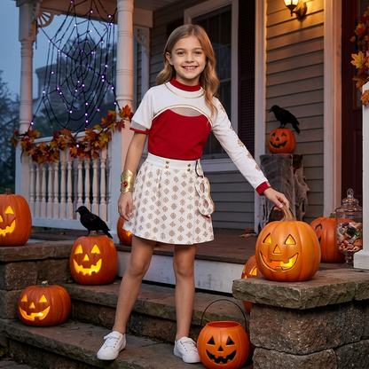 Red Vampire Halloween Costume — Kids & Adult Cosplay Set 2