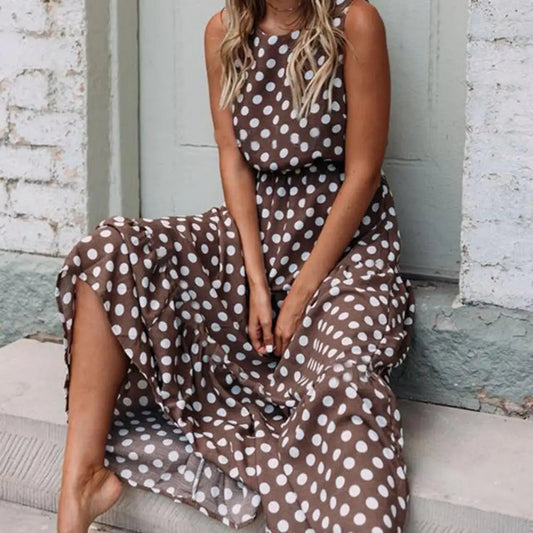 Isabelle Collection | Women's Dress with Polka Dot Print & Sleeveless Design | Effortless Summer Style for Everyday Wear
