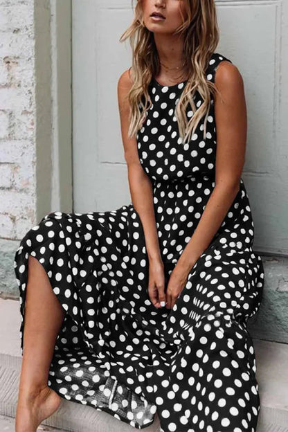 Isabelle Collection | Women's Dress with Polka Dot Print & Sleeveless Design | Effortless Summer Style for Everyday Wear