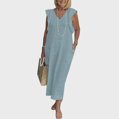 Jasmine Collection | Women's Maxi Dress with Pockets | Lightweight Summer Style