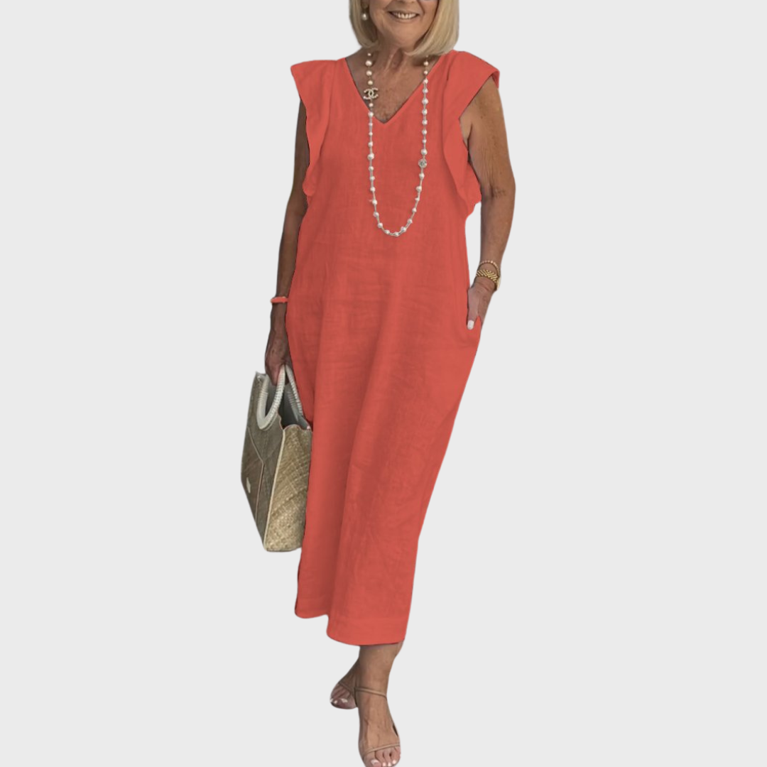 Jasmine Collection | Women's Maxi Dress with Pockets | Lightweight Summer Style