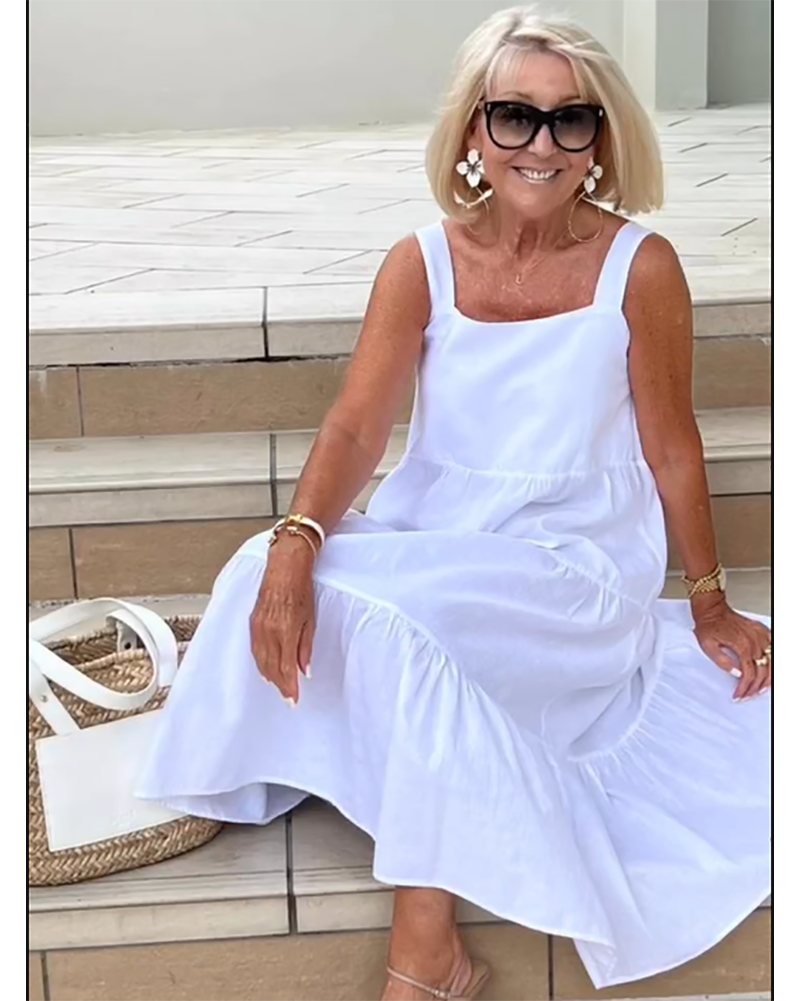 Jenna Collection | Women's Sleeveless Maxi Dress with Tiered Layers | Effortless Summer Style for Any Occasion