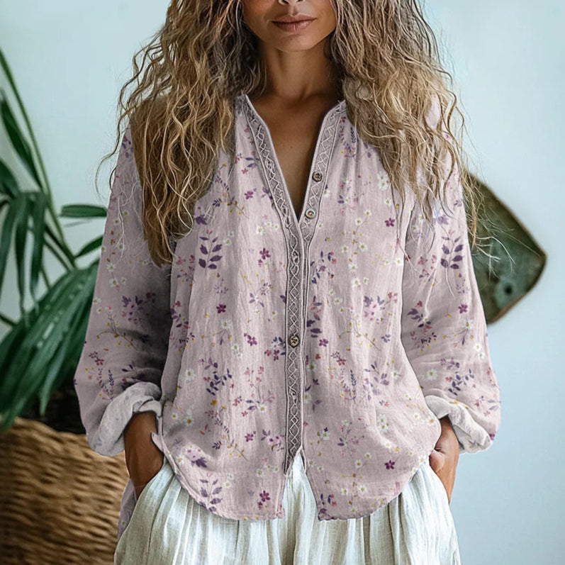 Kristi™ | Women's Blouse with Nature Print & Relaxed Fit | Stylish Summer Top for Effortless Elegance