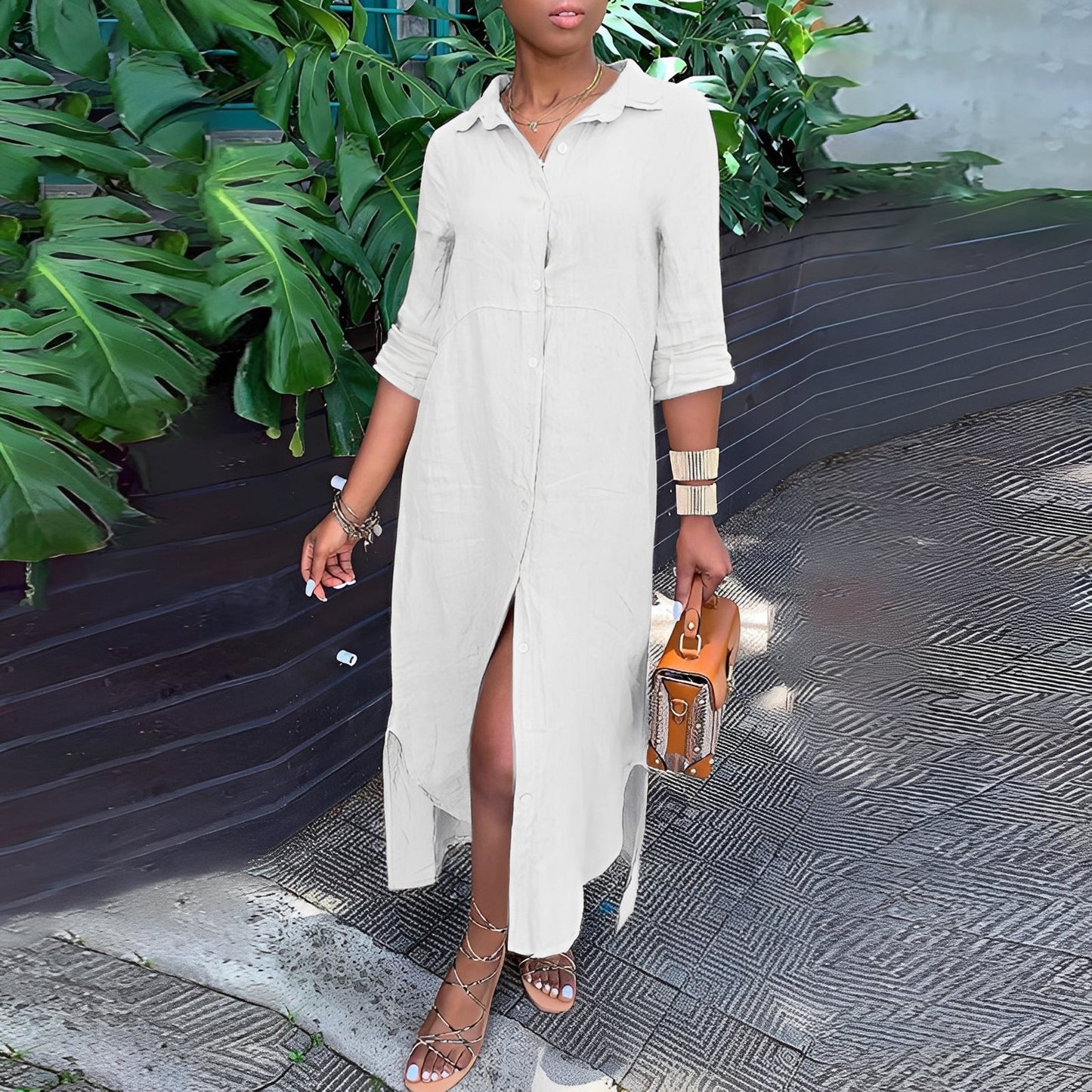 Lena Collection | Shirt Dress with Loose Fit & Lightweight Fabric | Versatile Style for Everyday Comfort