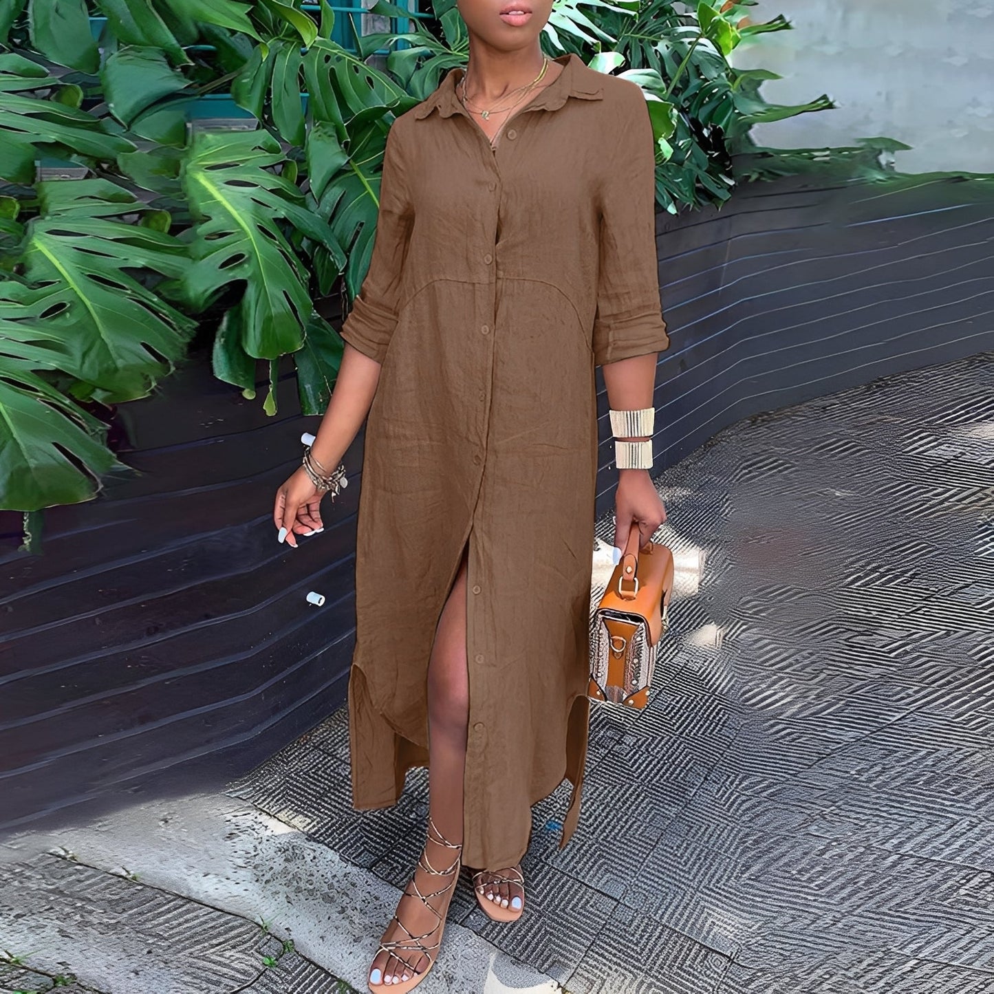 Lena Collection | Shirt Dress with Loose Fit & Lightweight Fabric | Versatile Style for Everyday Comfort