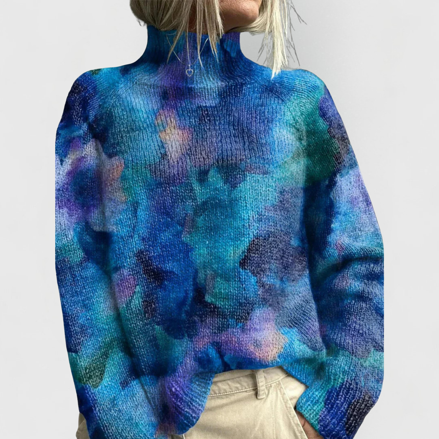 Women's Ribbed Turtleneck Sweater — Relaxed Fit Knitwear 3