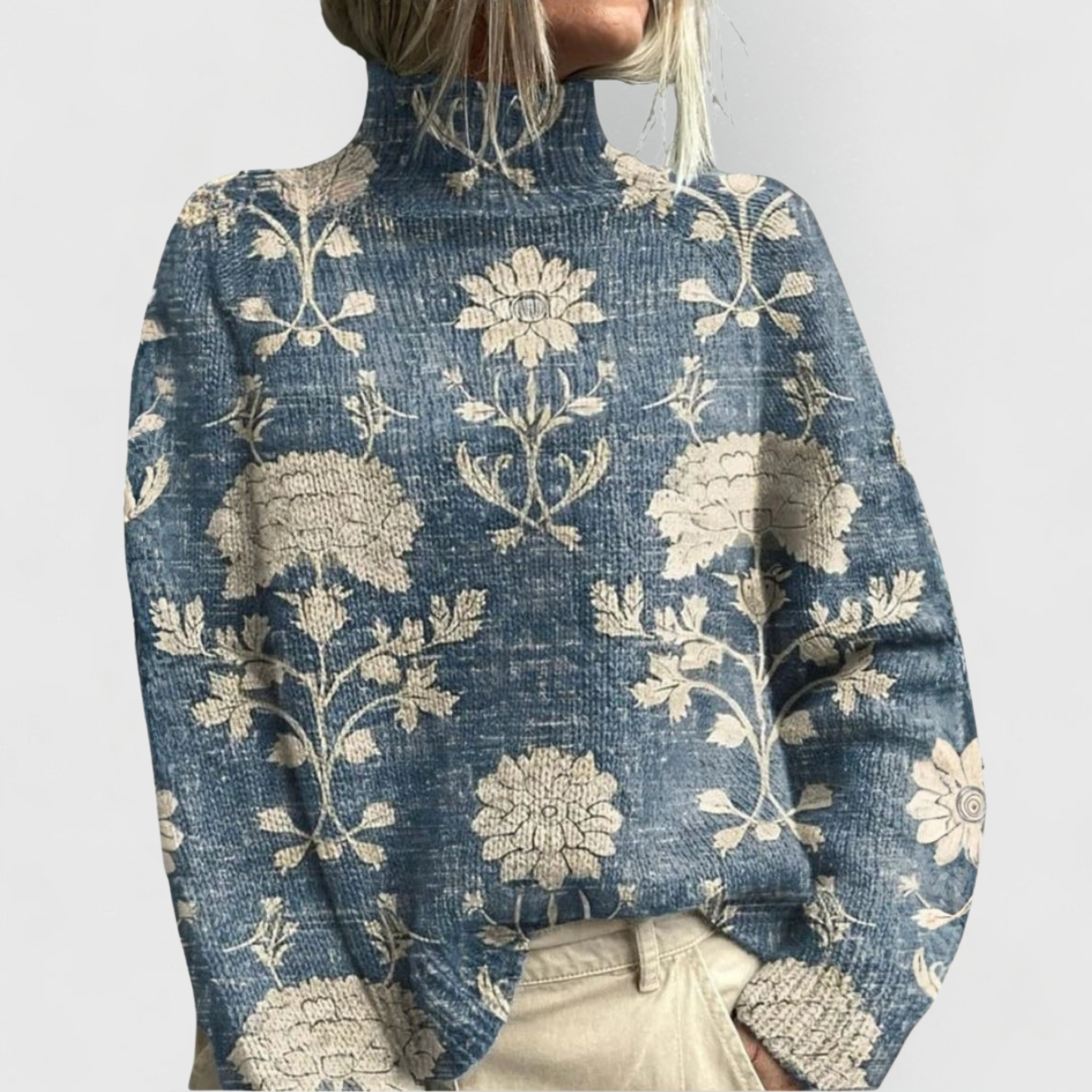 Women's Ribbed Turtleneck Sweater — Relaxed Fit Knitwear 1