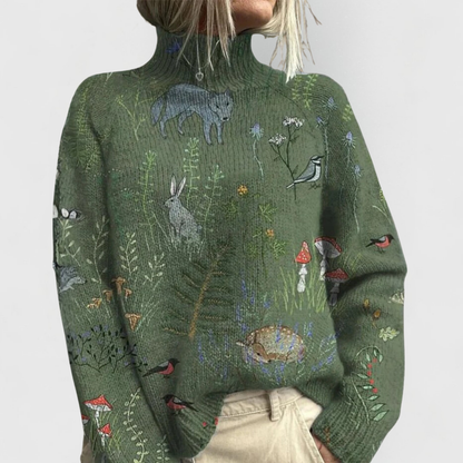 Women's Ribbed Turtleneck Sweater — Relaxed Fit Knitwear 2