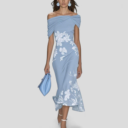 Lindsey | Women's Midi Dress with Unique Print & Relaxed Fit for Effortless Style