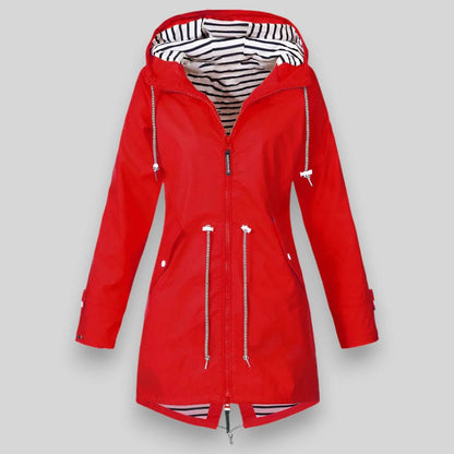 Women's Waterproof Rain Jacket — Lightweight Adjustable Hood 3