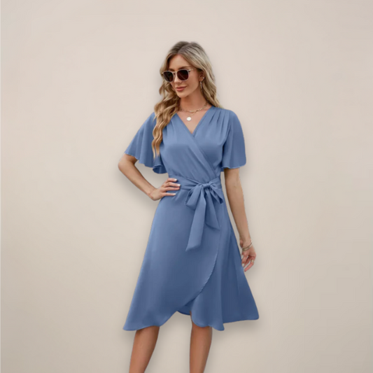 Lydia Collection | Women's Dress with Flattering Wrap Design | Effortless Summer Style for Comfort and Versatility