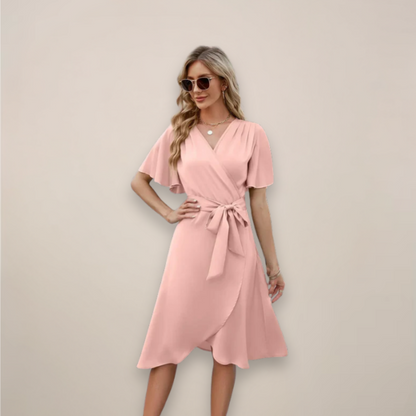 Lydia Collection | Women's Dress with Flattering Wrap Design | Effortless Summer Style for Comfort and Versatility