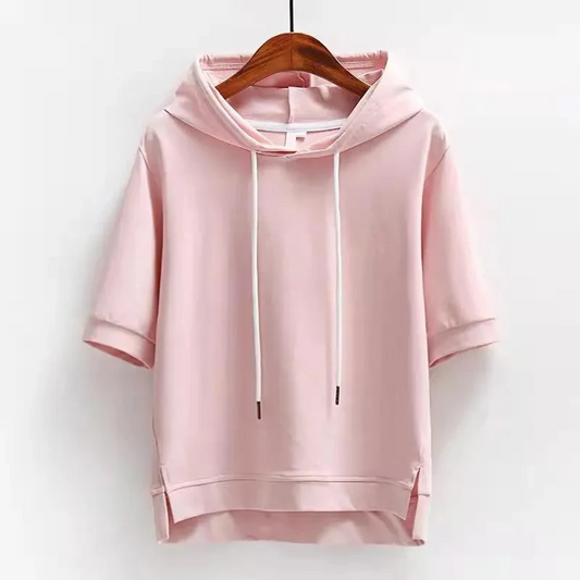 Maison Collection | Short Sleeve Hoodie with Lightweight Comfort | Casual Style for Everyday Wear