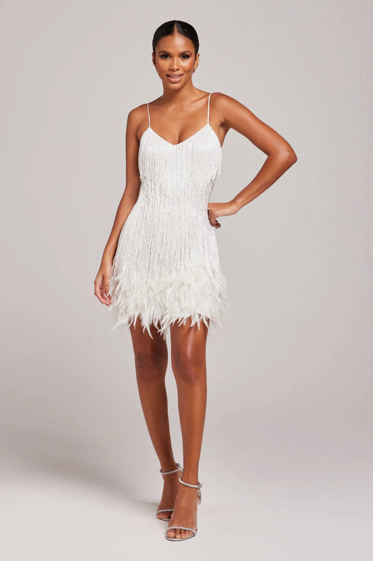 Margaret Collection | Women's Cocktail Dress with Fringe Feathers | Elegant Design for Unforgettable Nights
