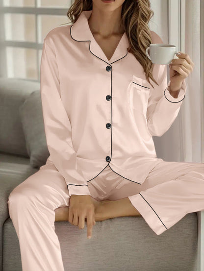 Maria Collection | Women's Silk Pajama Set with Elegant Design | Luxurious Comfort for Relaxation