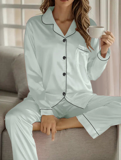 Maria Collection | Women's Silk Pajama Set with Elegant Design | Luxurious Comfort for Relaxation