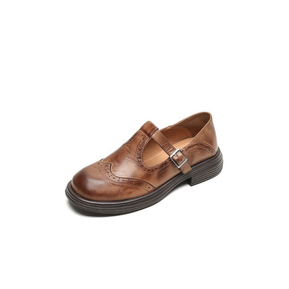 Mattea | Women's Shoes - Elegant Leather Mary Janes with Comfort Sole | Timeless Style for All-Day Wear