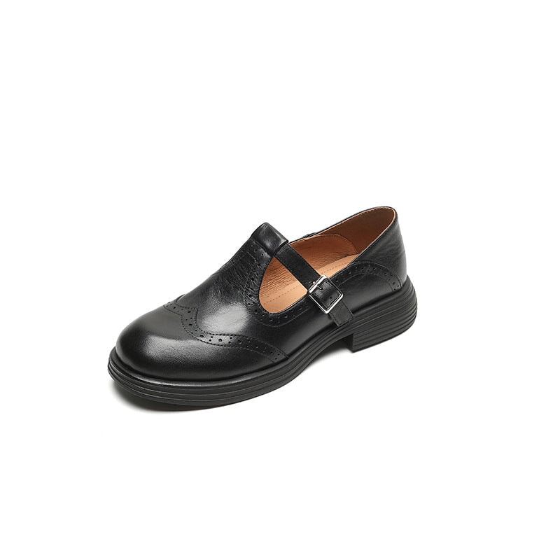 Mattea | Women's Shoes - Elegant Leather Mary Janes with Comfort Sole | Timeless Style for All-Day Wear