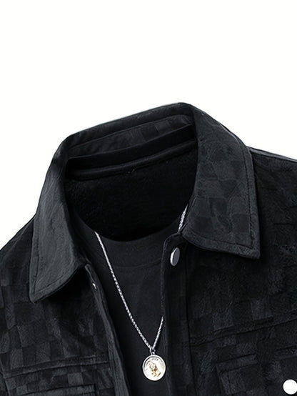 Mavrick Collection | Checkered Suede Jacket with Lightweight Design | Elegant Layering for Modern Style