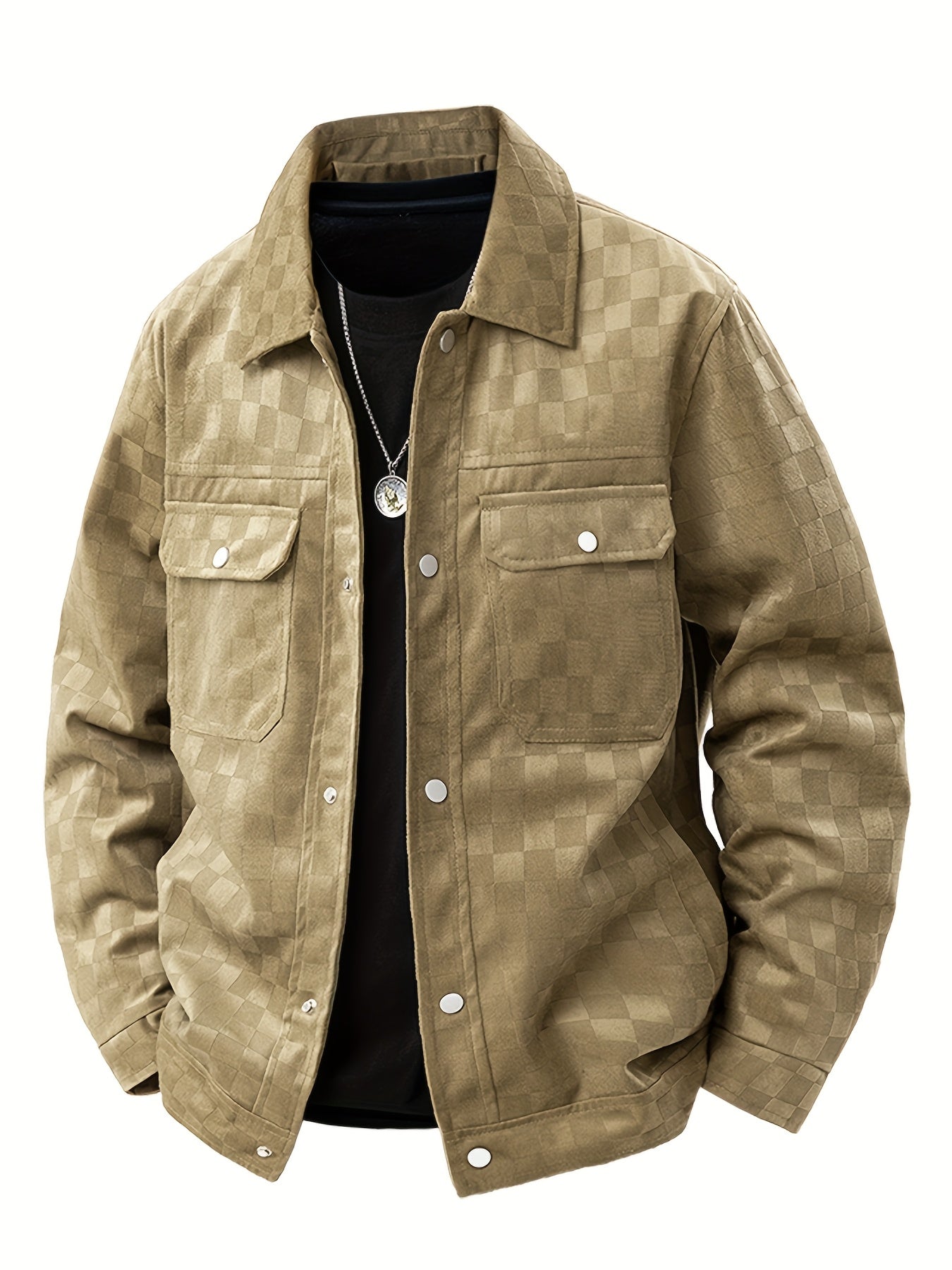 Mavrick Collection | Checkered Suede Jacket with Lightweight Design | Elegant Layering for Modern Style