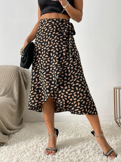 Maya Collection | Women's Printed Wrap Tie Skirt with Adjustable Fit | Stylish Summer Essential for Effortless Outfits
