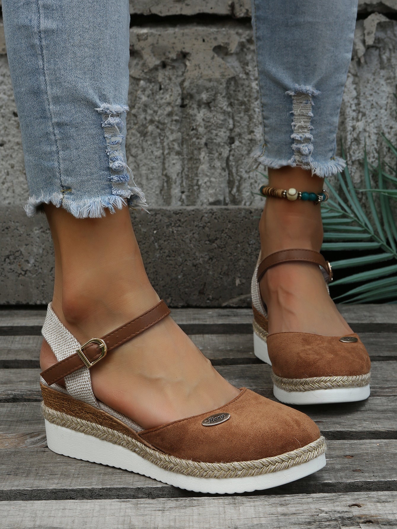 Mia Collection | Closed-Toe Espadrilles Women with Adjustable Ankle Strap | Chic Summer Sandals for Effortless Style